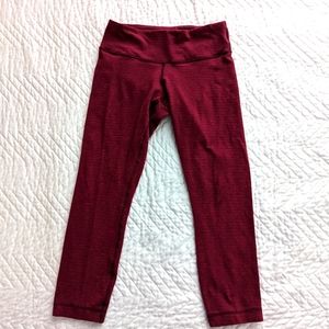 Lululemon maroon yoga pant 23in